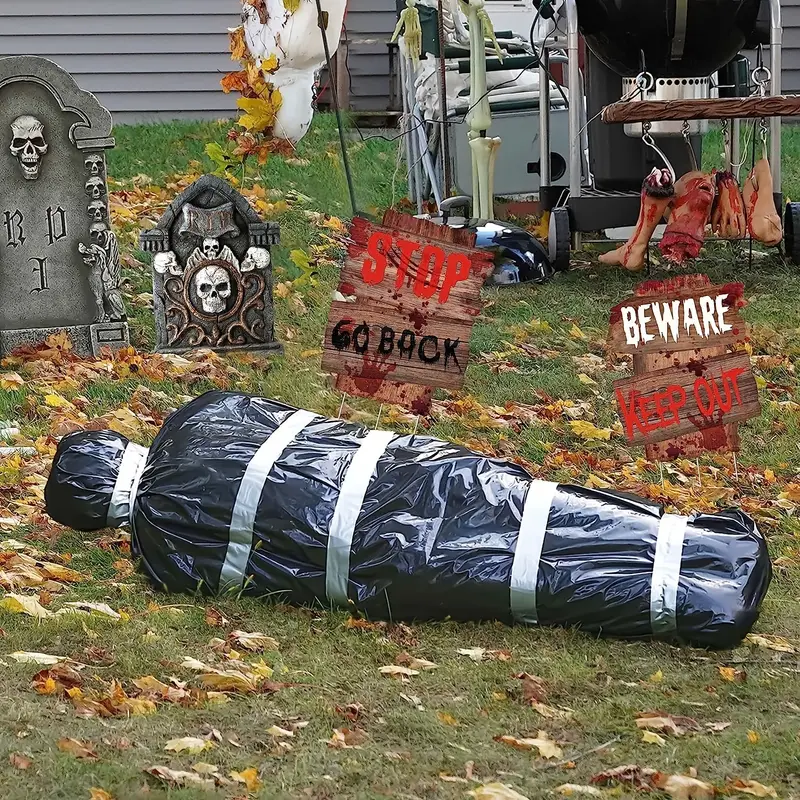 Spider Web Halloween Decoration - 할로윈 공포 시체 소품 야외 유령의