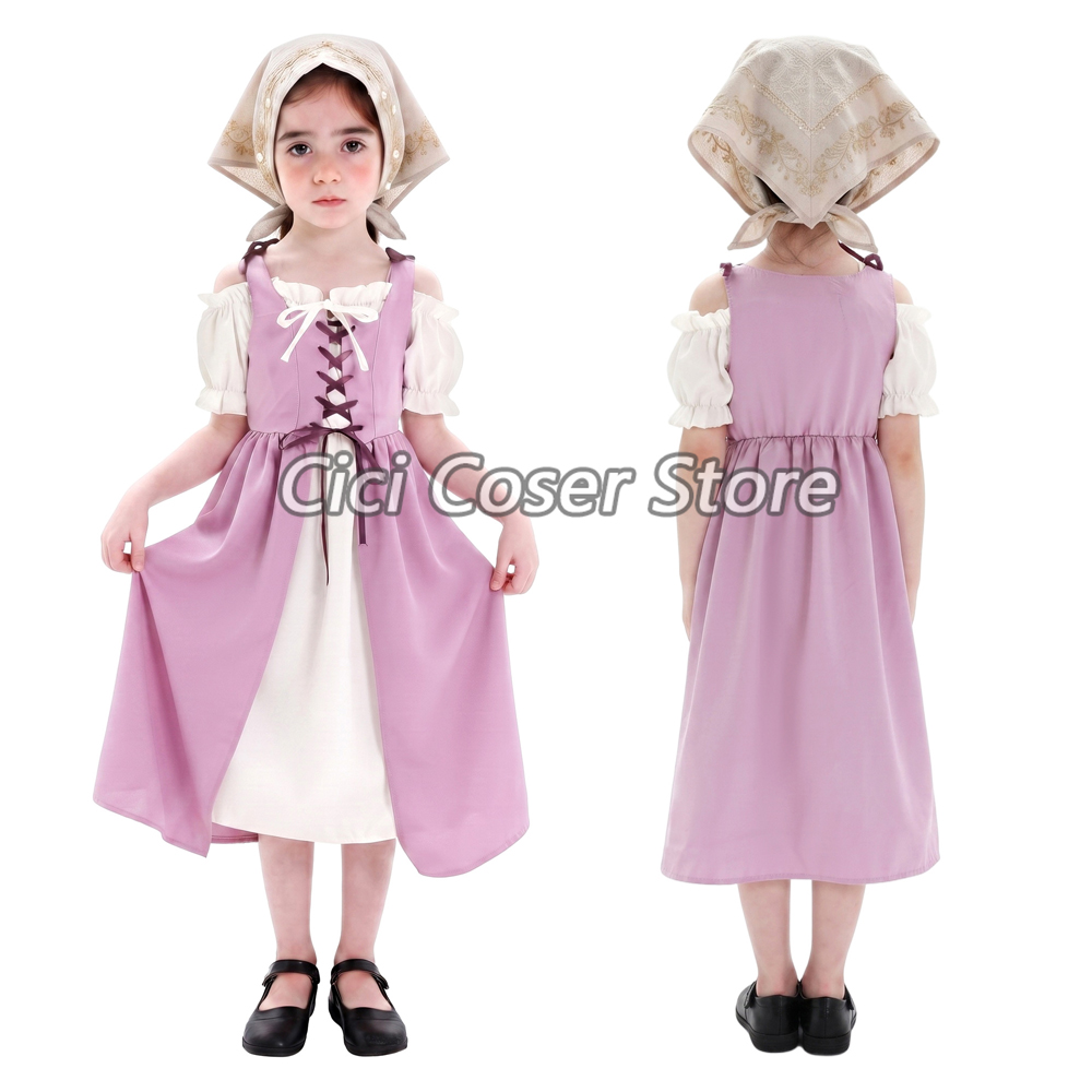 Halloween Costume Kids - 어린이용 중세풍 의상, 소녀용 빈티지 스타일의