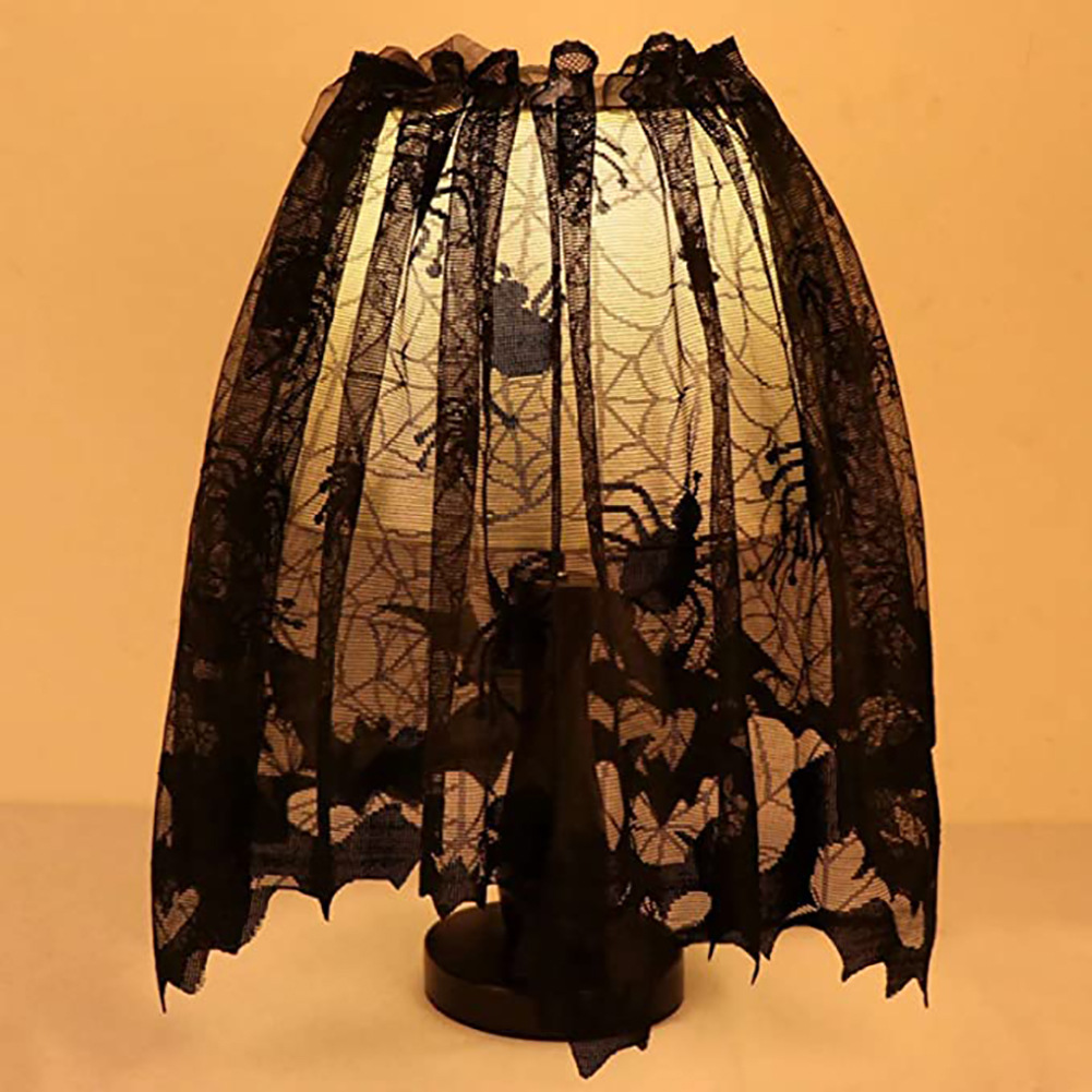 Spider Web Halloween Decoration - 할로윈 블랙 레이스 거미줄 장식 다용도