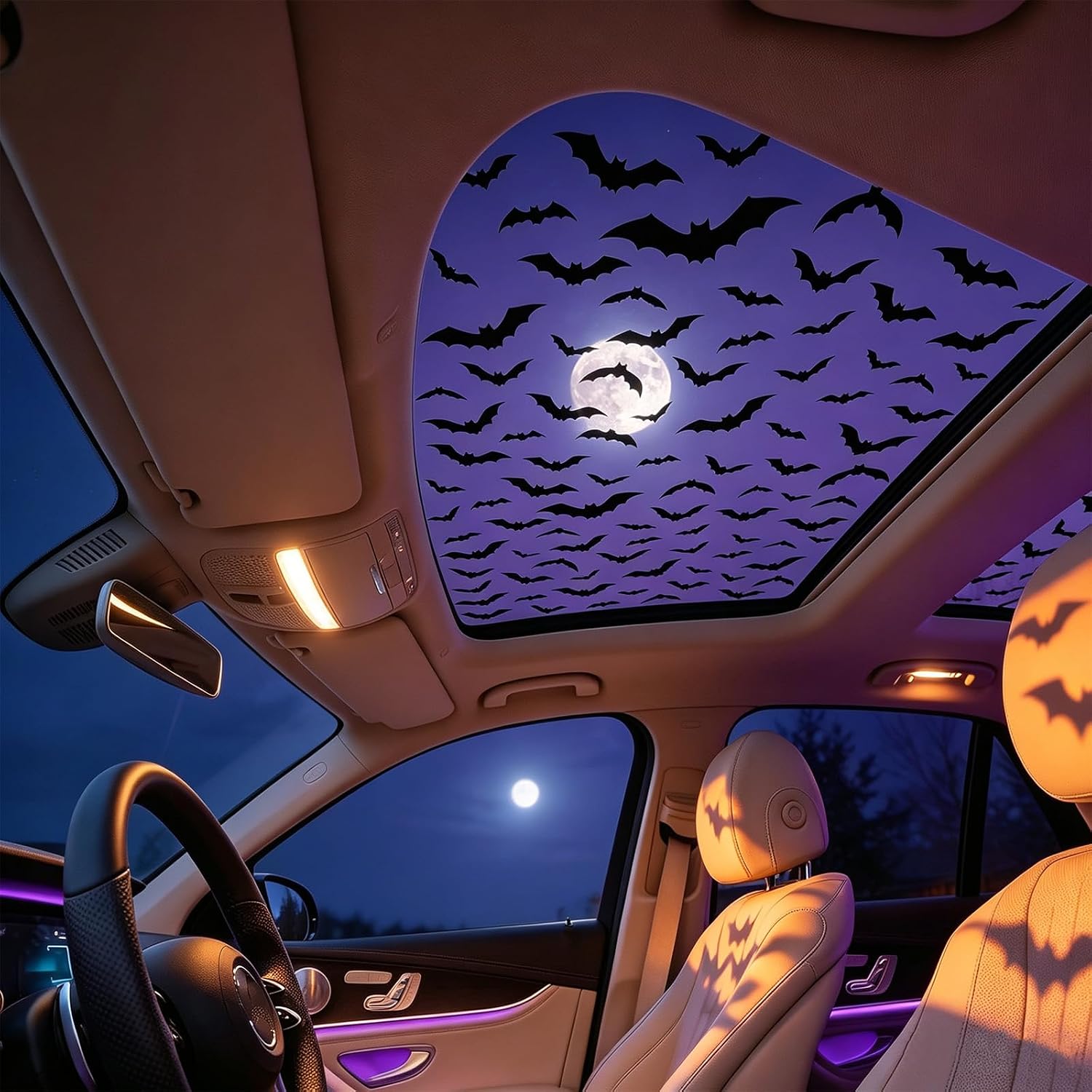 자동차 선루프 스티커, 할로윈 고딕 스타일의 거미줄과  - Spider Web Halloween Decoration 리뷰 및 가격