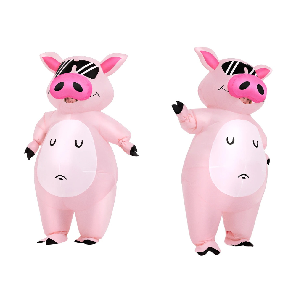 만화 동물 아기돼지 인플레터블 코스튬 애니메이션 핑크  - Halloween Costume Adult 리뷰 및 가격