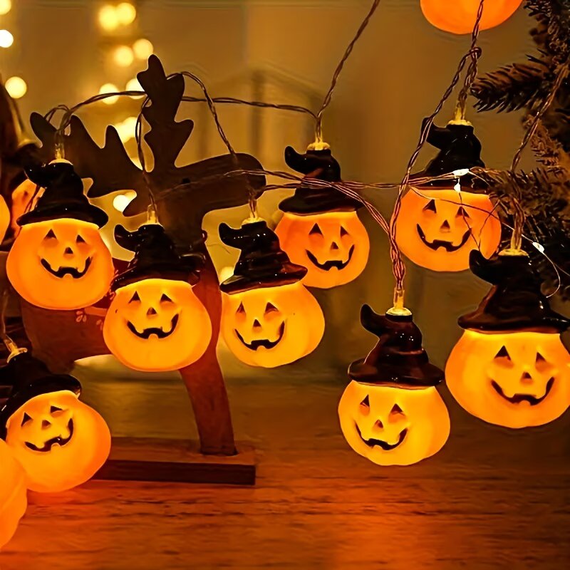 1.5M/59.06in 할로윈 호박 스트링 조명 랜턴  - Halloween Led String Lights Orange 리뷰 및 가격