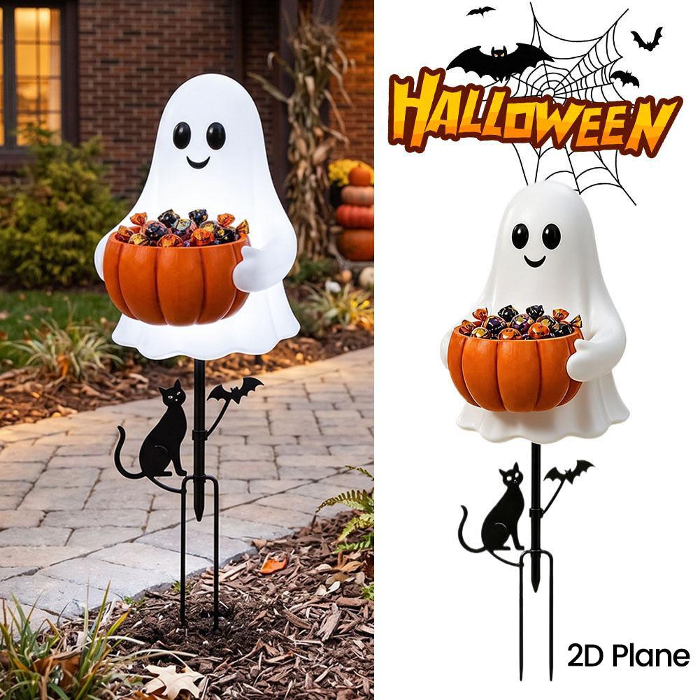 할로윈 유령 사탕 홀더 장식 조명 LED 야외 유령 장 - Halloween Pumpkin Decor Led 리뷰 및 가격