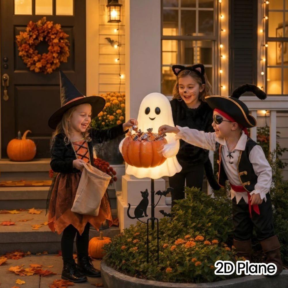 할로윈 유령 사탕 홀더 장식 조명 LED 야외 유령 장 - Halloween Pumpkin Decor Led 리뷰 및 가격