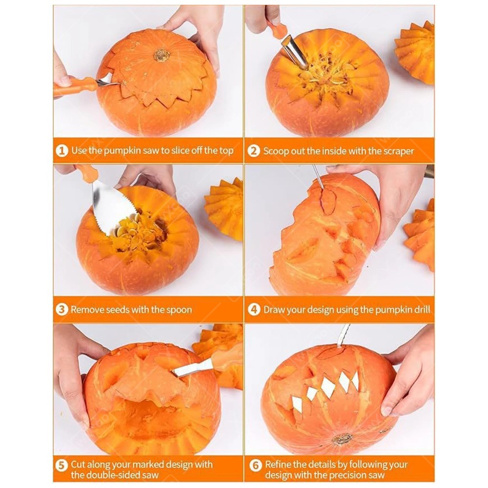 할로윈 조각 랜턴 호박 조각 도구 세트 호박 조각 커터 - Pumpkin Lantern Halloween 리뷰 및 가격