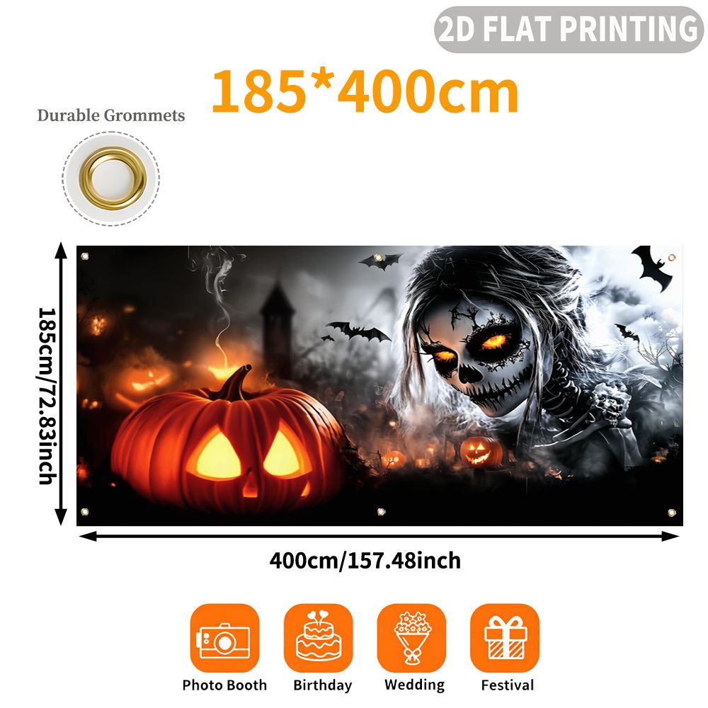 할로윈 파티용 2D 평면 배너 1개, 할로윈 해골, 호 - Halloween Skeleton Decoration 리뷰 및 가격