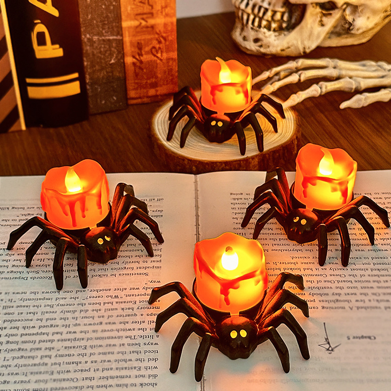 1/2개 LED 캔들 램프 플라스틱 거미 호박 랜턴 유 - Halloween Pumpkin Decor Led 리뷰 및 가격