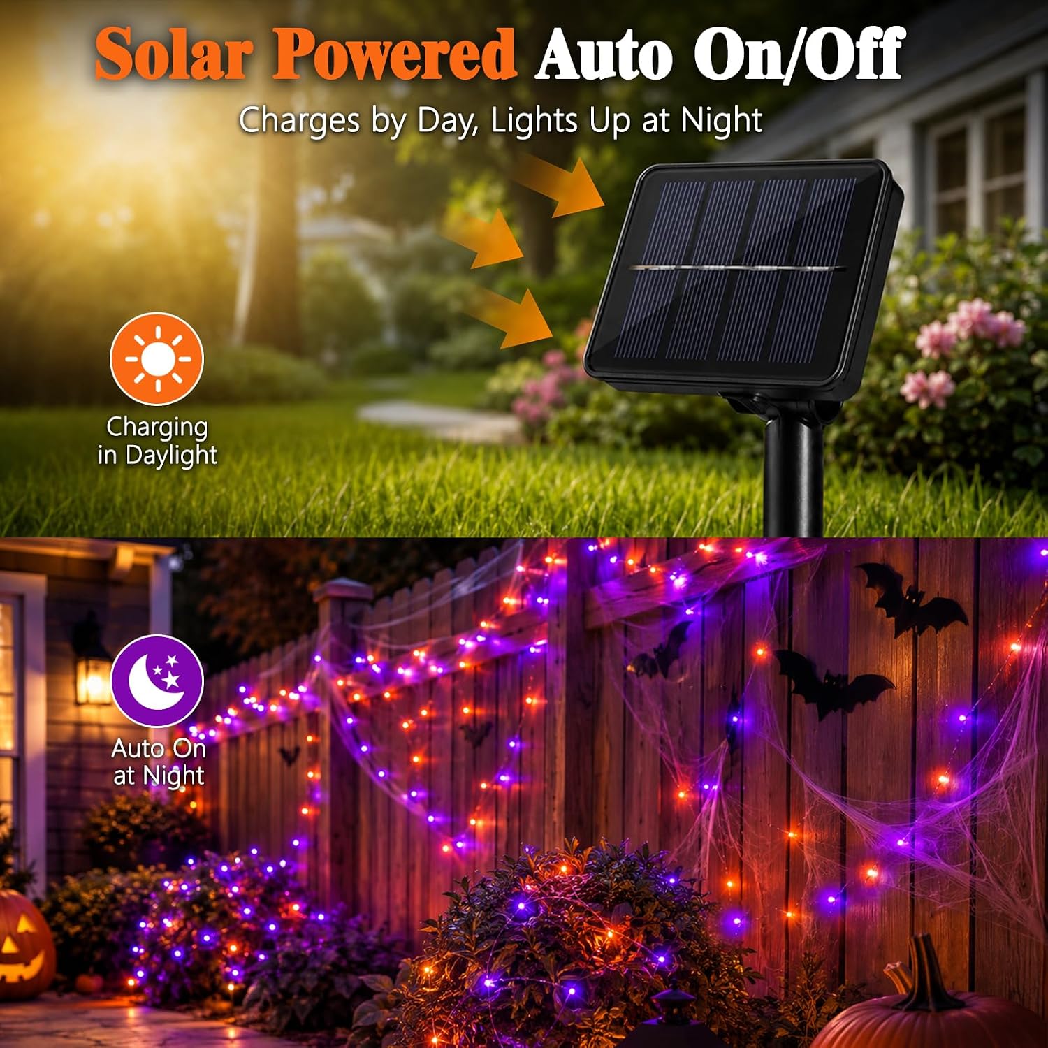 할로윈 LED 태양광 구리 와이어 스트링 조명 야외 방 - Halloween Led String Lights Orange 리뷰 및 가격