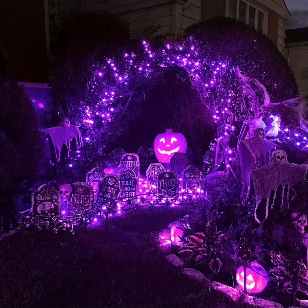 1/2PC12M100LED 할로윈 장식 태양광 LED  - Halloween Led String Lights Orange 리뷰 및 가격