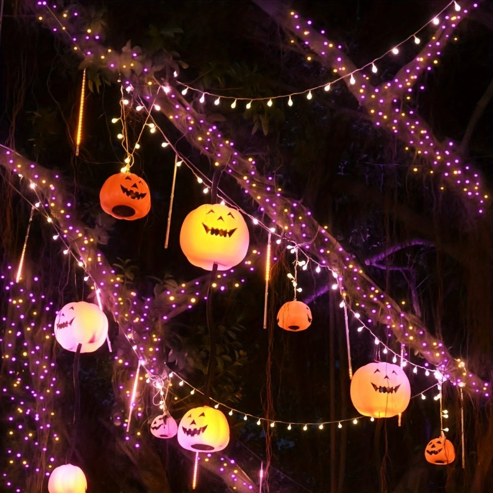 1/2PC12M100LED 할로윈 장식 태양광 LED  - Halloween Led String Lights Orange 리뷰 및 가격
