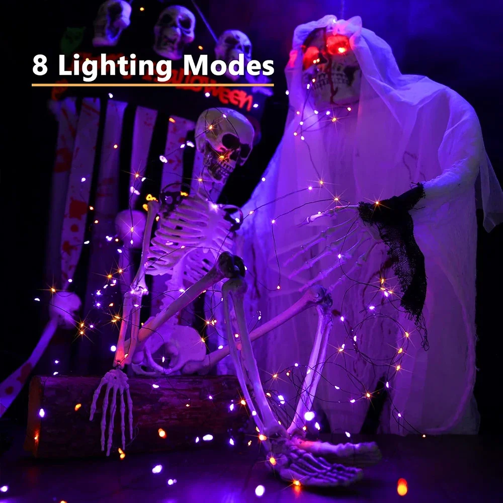 10-120M 구리 와이어 문자열 조명 할로윈 보라색  - Halloween Led String Lights Orange 리뷰 및 가격