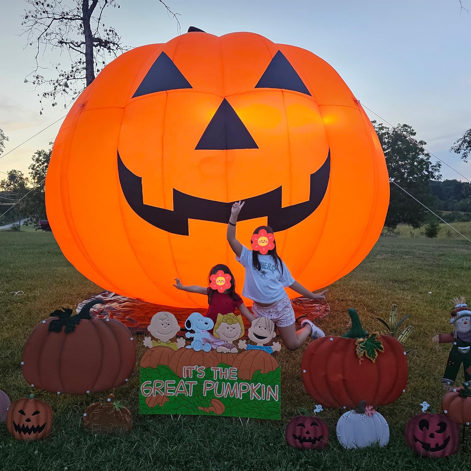 거대한 10피트 할로윈 풍선 호박 장식, 방수 에어 블 - Halloween Pumpkin Decor Led 리뷰 및 가격