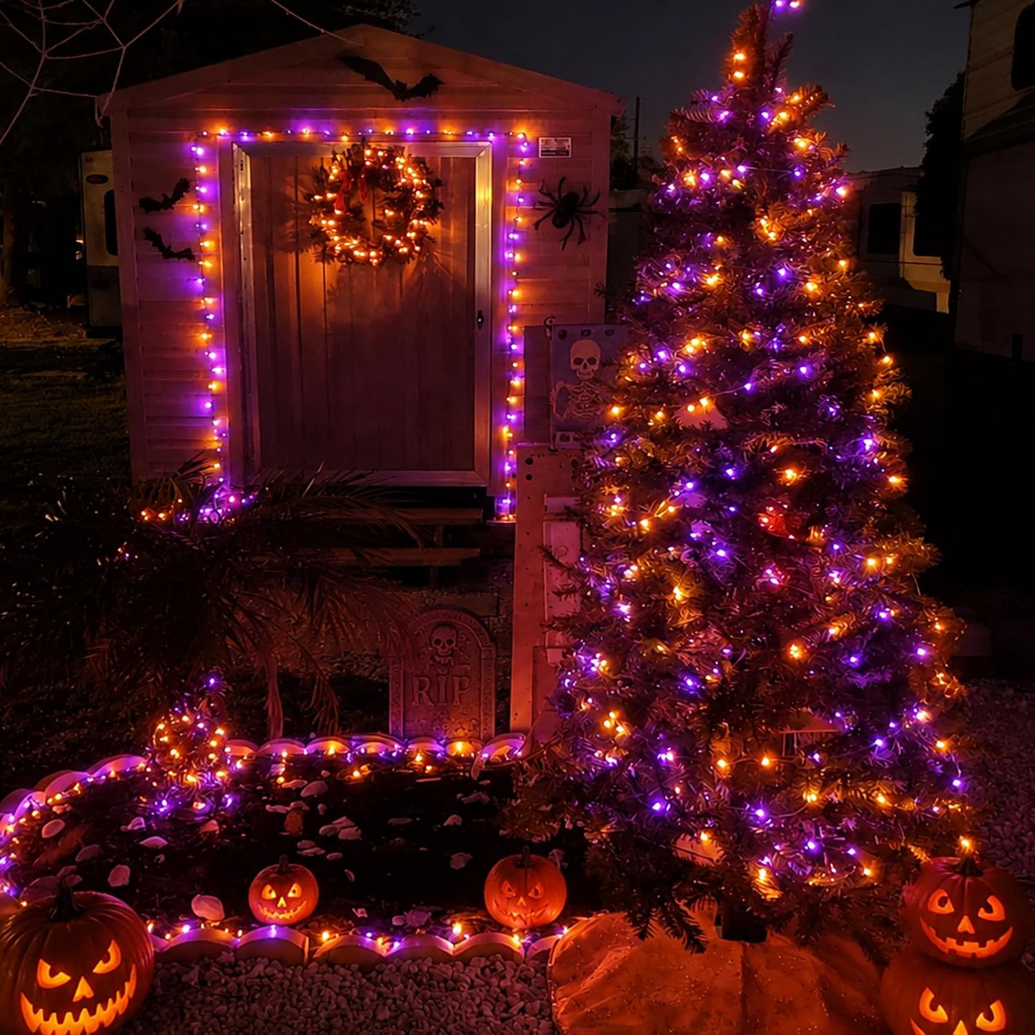 할로윈 태양광 구리 와이어 스트링 라이트 야외 방수 오 - Halloween Led String Lights Orange 리뷰 및 가격