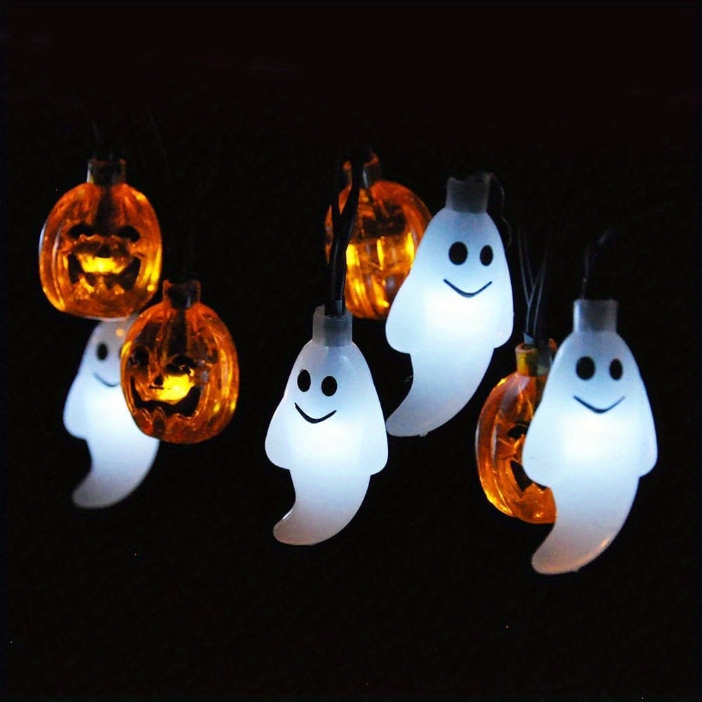 19.7피트 30개 LED 배터리 작동식 유령 호박 할 - Halloween Led String Lights Orange 리뷰 및 가격