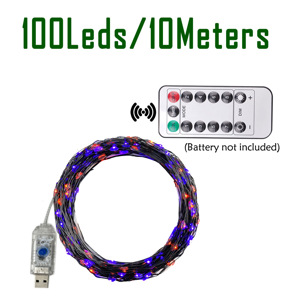100/200LED 문자열 조명 오렌지 & 퍼플 할로윈 - Halloween Led String Lights Orange 리뷰 및 가격