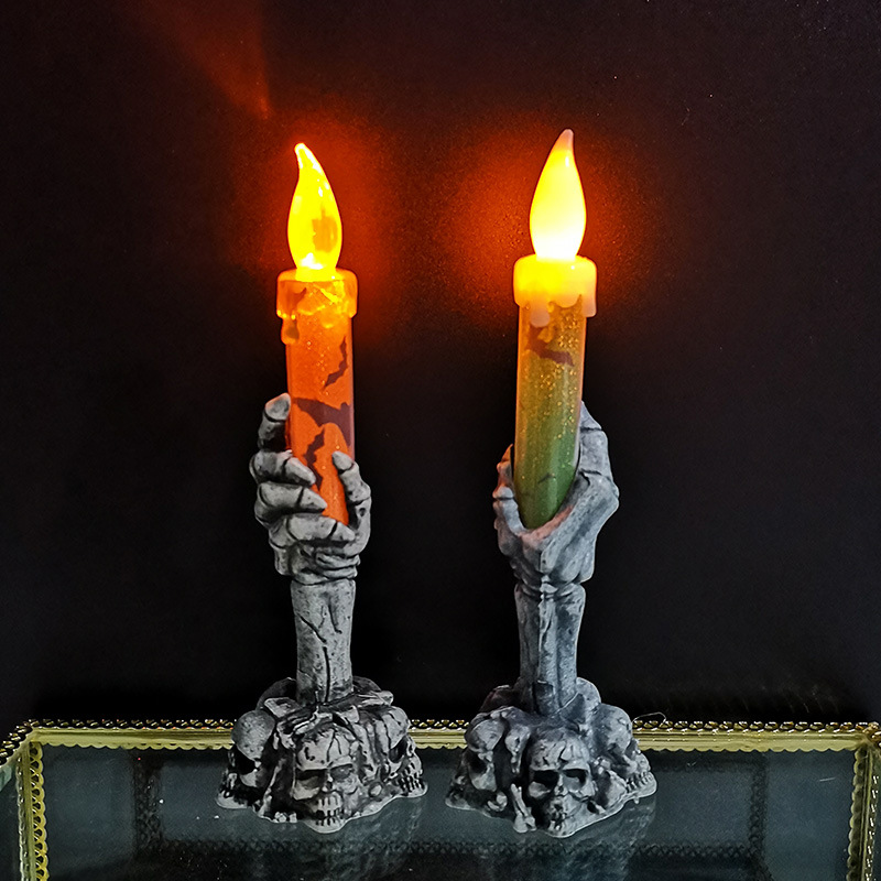 할로윈 LED 캔들 해골 유령 호박 무서운 무불꽃 조명 - Halloween Pumpkin Decor Led 리뷰 및 가격